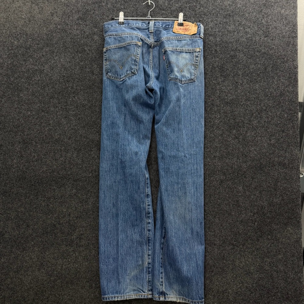 Levis 501 Original Straight Leg Button Fly Jeans Medium Wash Blue W32 L32
